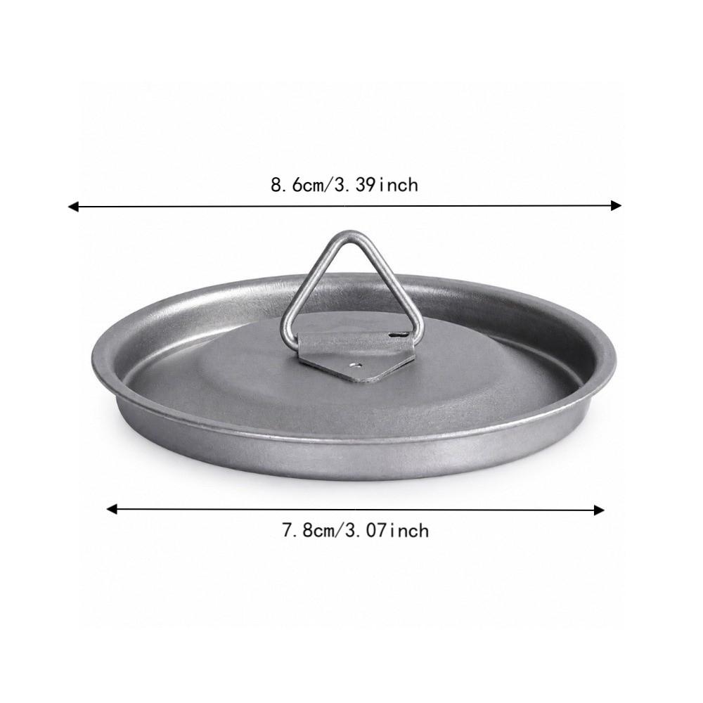 Grey Titanium Mug Lid Practical Camping Cup Lid Lightweight Titanium Cup Lid Hiking