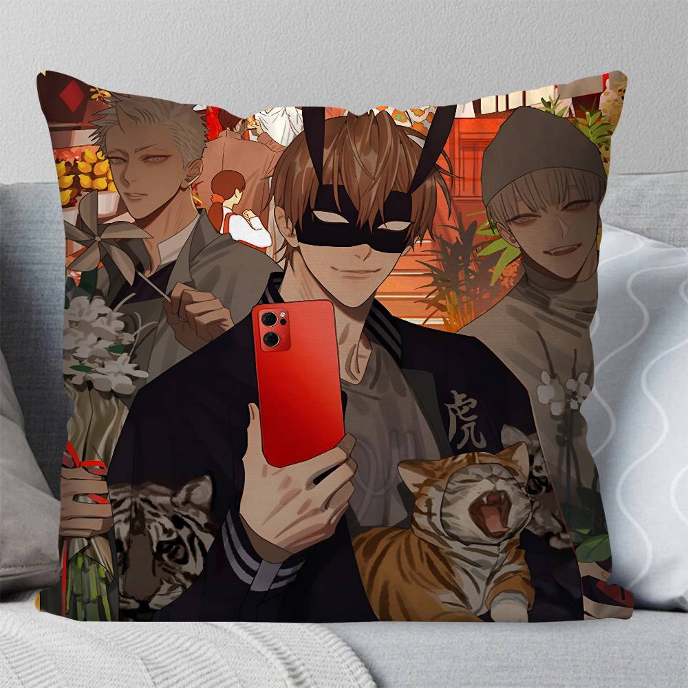 19 Days Anime Pillow Case Square Pillow Bedroom Sofa Leisure Comfort Cushion Car Living Room Home Decoration