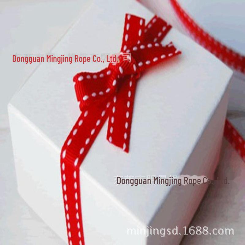 10mm DIY Double Row Ribbed Polyester Ribbon for Hair Accessories and Bows