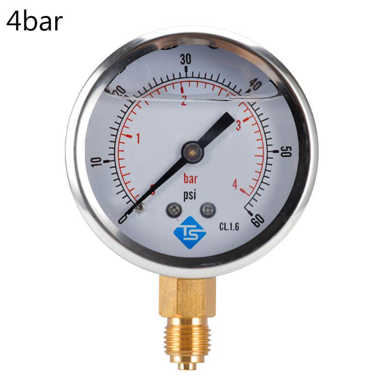 1/4 BSP Pressure Compound Vacuum Gauge Glycerine Filled Gauges 68mm Dial Vac To 10000 Psi Bottom Mount
