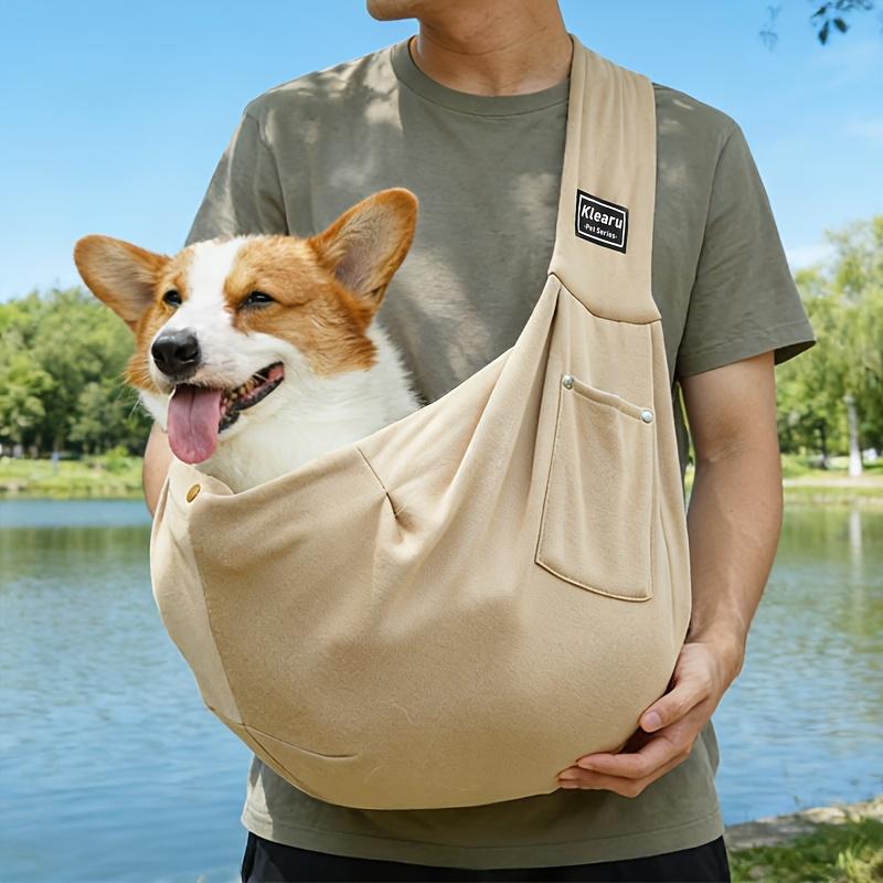 Lightweight Crossbody Bag Suitable for Dogs and Cats, Featuring Breathable Straps for Comfortable Travel. It'S Portable, Foldable,