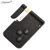 Jingyuqin 5pcs 3 Button 433Mhz ID46 PCF7947 Chip & Insert Small Blade Remote Smart Key Card for Renault Megane Scenic Grand