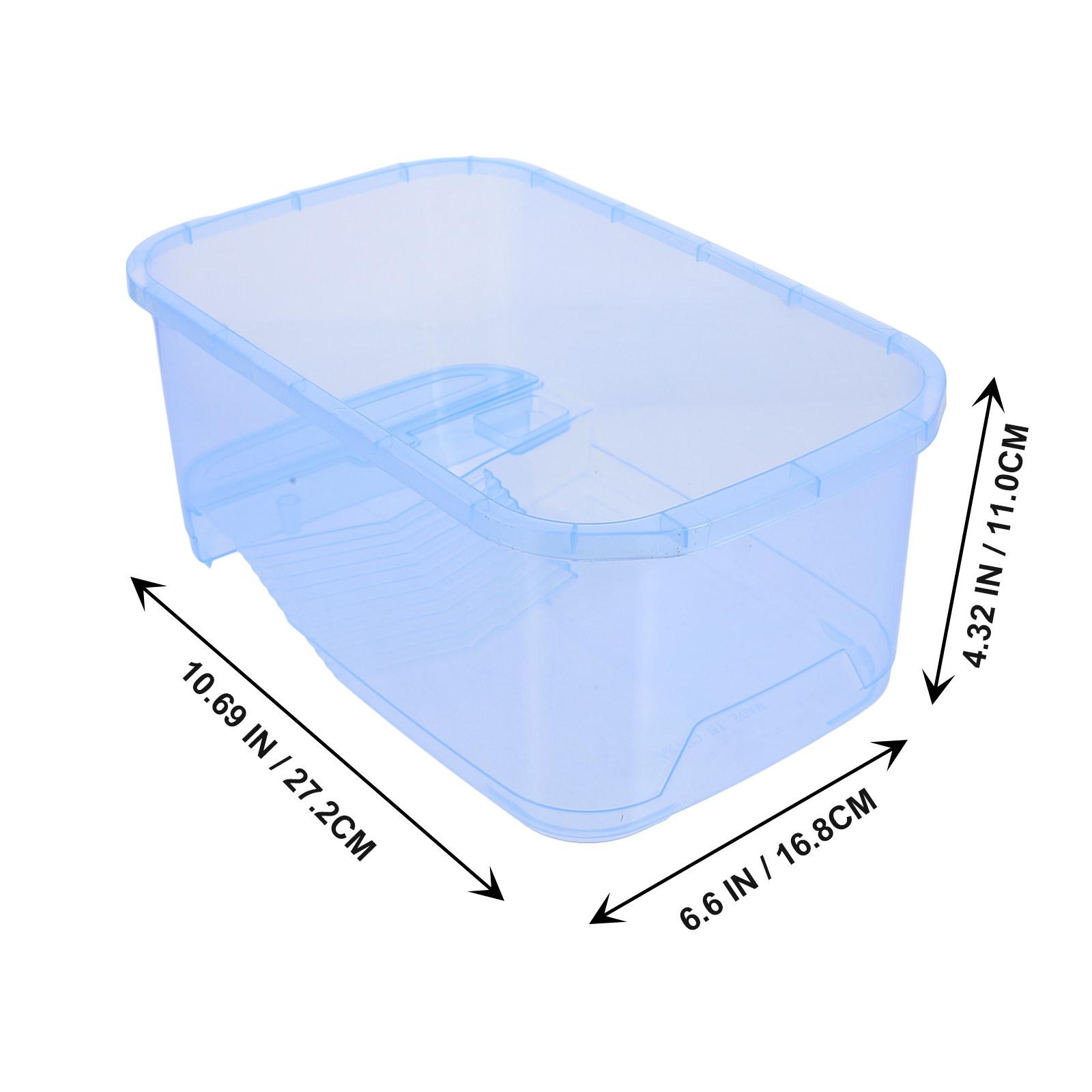 

1Set Plastic Turtle Breeding Box Large Capacity Reptile Tank Pet Feeding Area Home Habitat Turtle Tank with Platform синий