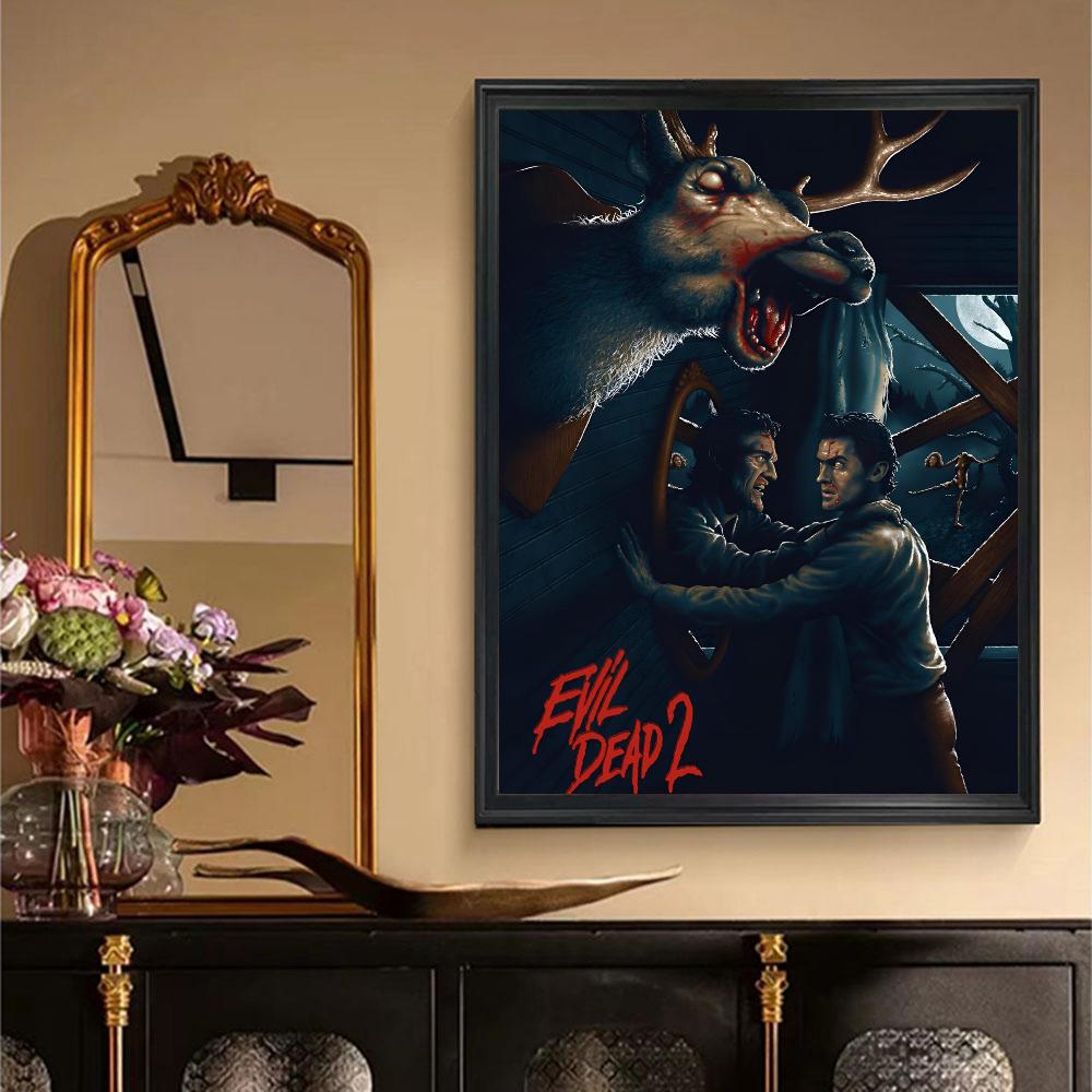1pc Classic Horror Movie The Evil Dead Abstract Vintage Poster HD Posters Home Room Bar Cafe Decor Art Wall Painting Picture