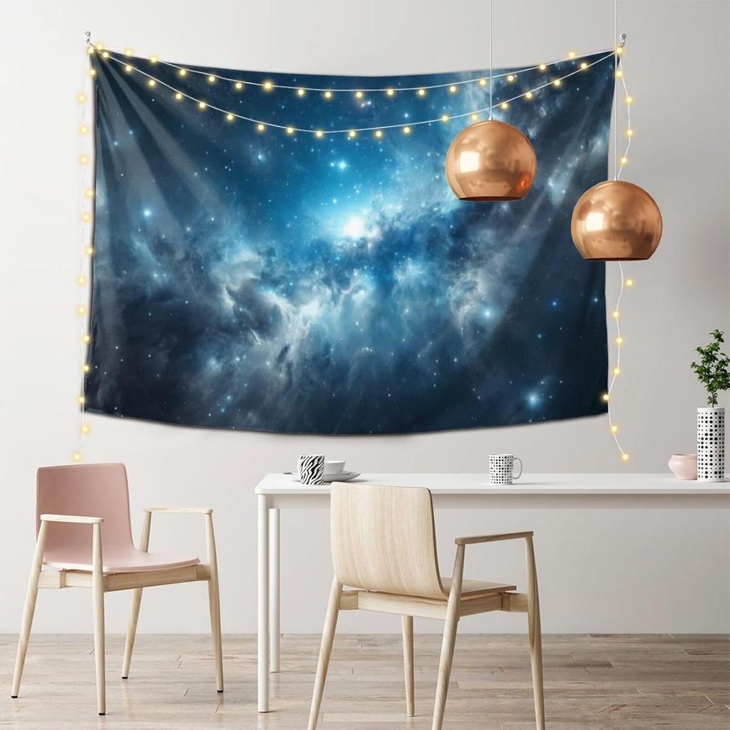 Nebula Tapestry Fancy Purple Space Star Wall Art Bedroom Aesthetic Space Mysterious Fantasy Night Sky Room Decoration Bedroom
