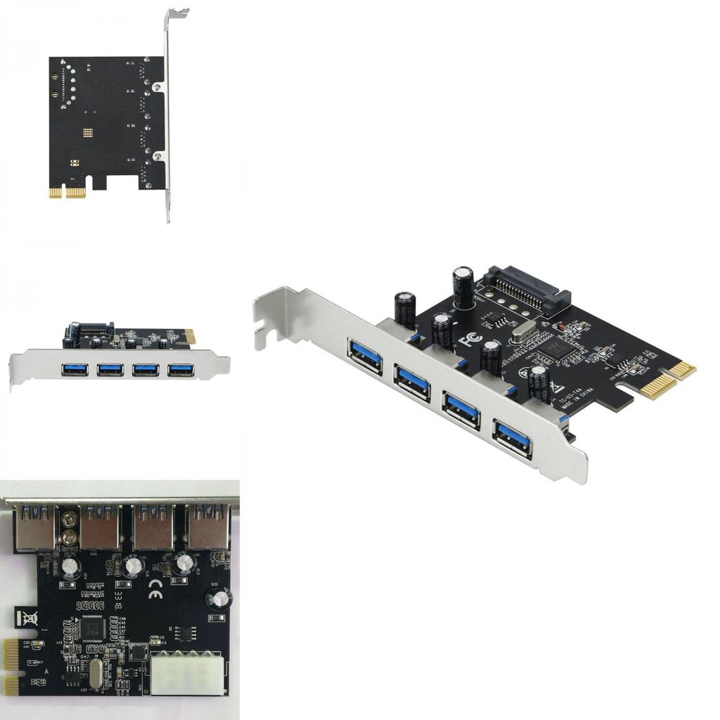 Pcie Usb30 Expansion Card With Four Ports For Desktop Computer Data Transfer