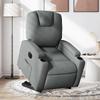 Electric Recliner Chair with Rising Function Dark Grey Fabric
