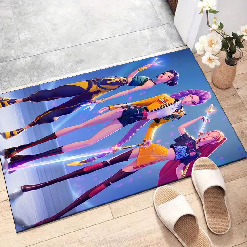 1pc KPop Demon Hunters4 Design Printed Area Rug Carpet for Bedroom Living Room Home Decor Rugs Mat Non Slip Mat Rug for Bedside