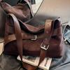 Lazy Wind Retro Matte Suede Winter New Shoulder Bag Simple Bag Large Capacity Commuter Bag