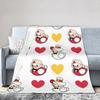 Lucifer and Charlie Rubber Ducks Hazbins Hotels Blanket Flannel Summer  Portable Soft Throw Blanket for Sofa Travel Rug Piece