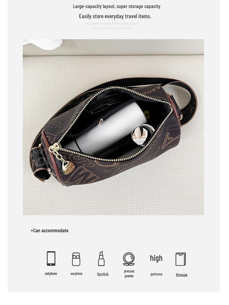 Trendy Versatile Floral Crossbody Shoulder Bag - Large Capacity Pillow Design