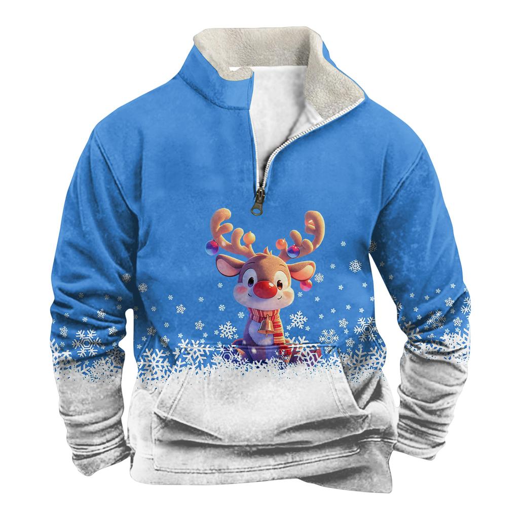 Spring And Men's Standing Collar Sweatshirt Is Outdoor Casual Sweaters Tops