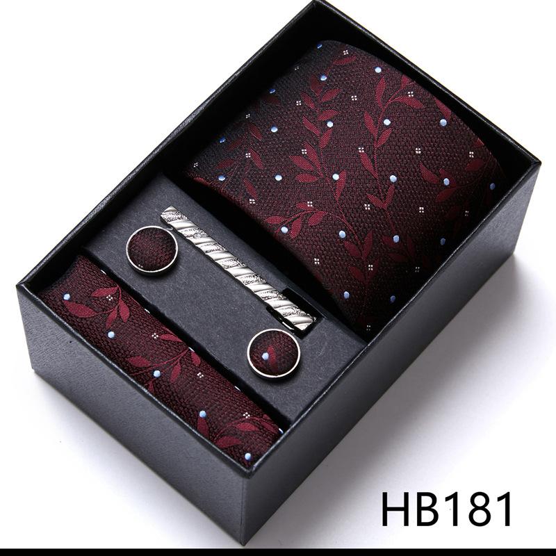 Herren Krawatte Sechsteiliges Set Geschenkbox Gruppenkrawatte Business Kleid Hochzeitskrawatte