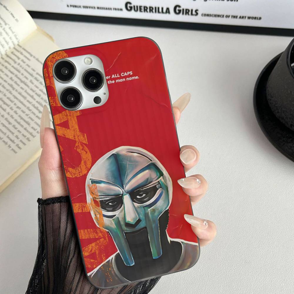 Underground Hip Hop M-MF-DOOM Phone Case For IPhone 11 12 13 14 15 16 17 Pro Max PLUS Pro Wave Corrugated Silicone Case