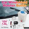 Universal Wiper Systems Reservoir 12V 1.5L Reservoir Nozzle Sprayer Kit Car Windshield Washer Reservoir Pump Car Cleaning Tools