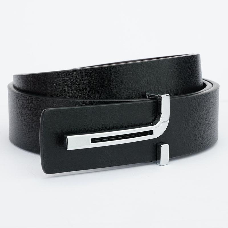 Men's Belt New Letter Buckle Men's Belt Casual Alloy Buckle Trousers Belt