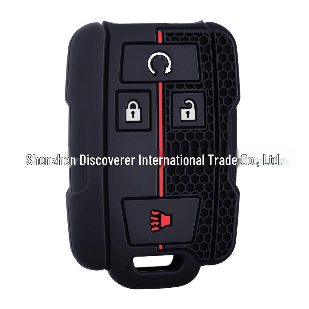 

Silicone Key Cover for Chevrolet GMC 3+1 Button Remote чорний