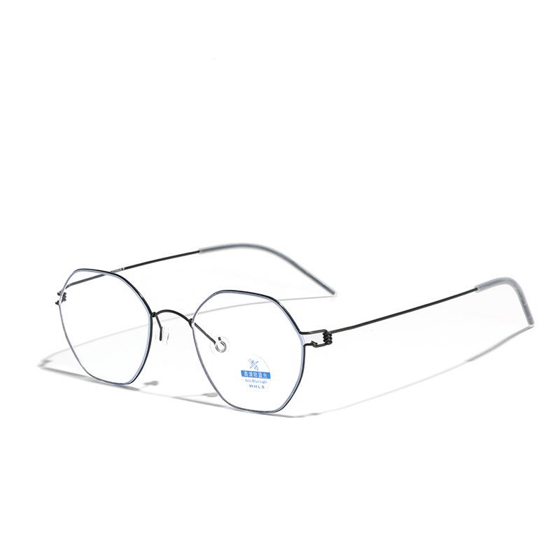 

Glasses Ultra-Light Can Be Matched With Myopia Glasses Frame Men S Metal Titanium Polygon Small Frame Plain Glasses Women S Simple Glasses