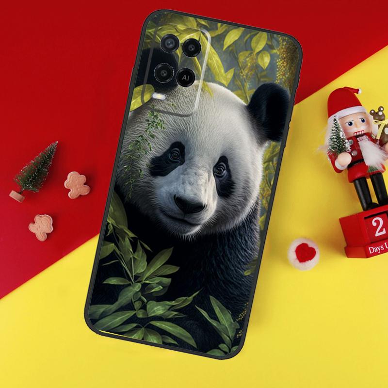 Panda Animal Cute Bear Case For Oppo A80 A60 A40 A15 A16 A17 A57 A94 A74 A54 A76 A96 A18 A38 A58 A78 A98 A6 A5 Pro
