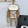 Mini backpack women's Korean niche design drawstring contrast school bag light travel outdoor mountaineering small backpack trend