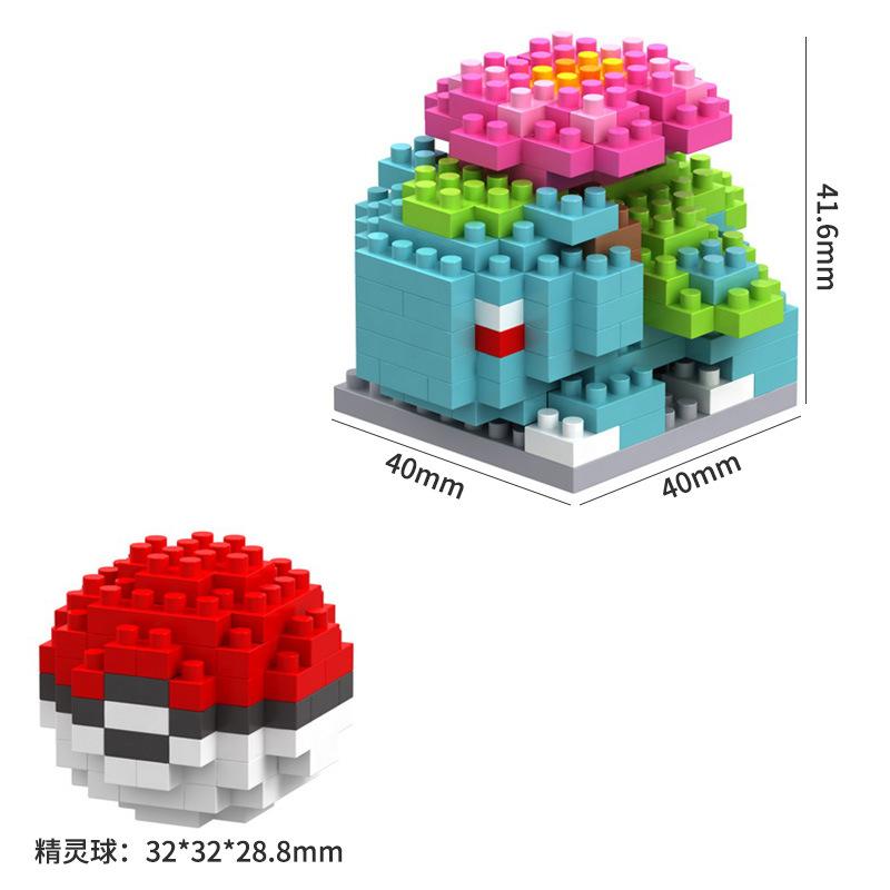 Pokemon 81 Style Pokemon Blocks Building Blocks Kawaii Cartoon Picachu Animal Mini Model Education Game Graphics Pokemon Toys