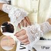 1PC Women's Lace Horn Sleeve Cover Skin Friendly Soft Mesh Ruffle Edges Hollow Out Fashion Item