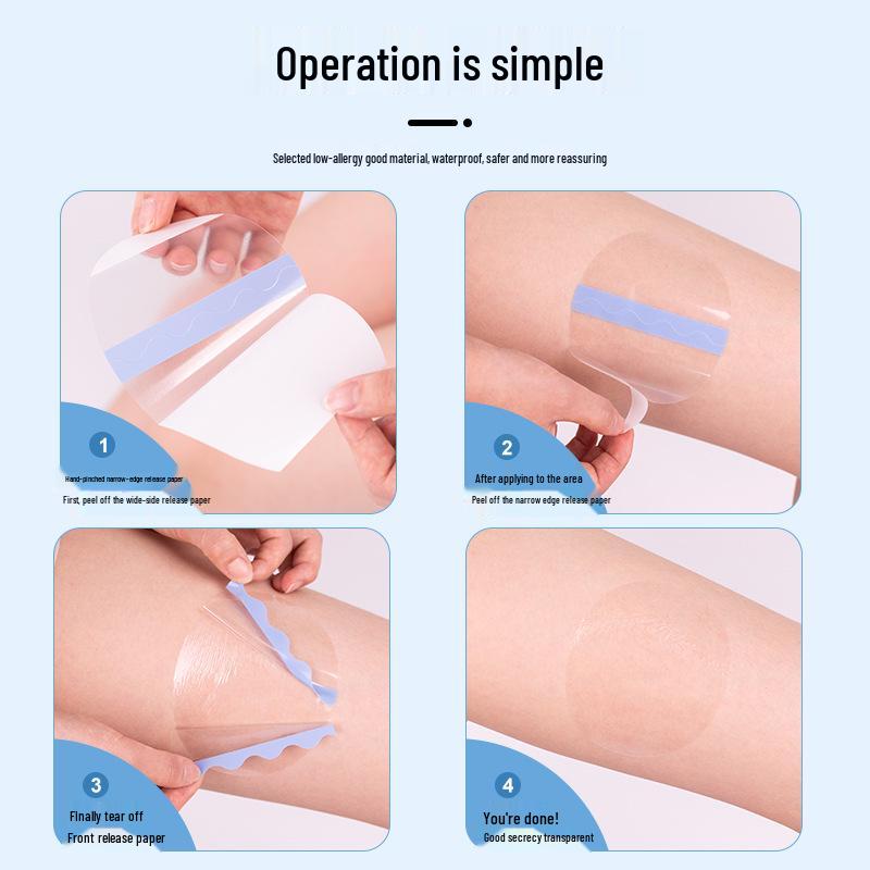 Seamless Anti-Chafe Thigh and Heel Protection Stickers - Transparent, High-Elastic Leg and Back of Foot Protector.