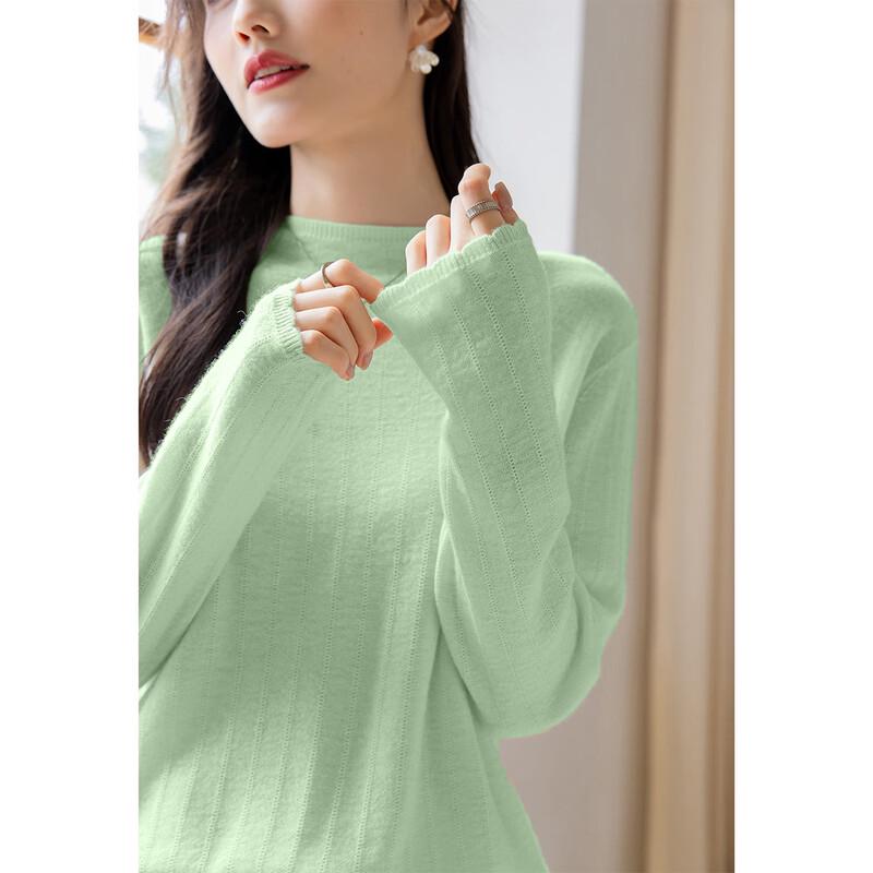 ITISF4 Women's Relaxed Fit 100% Cashmere Mock Neck Sweater