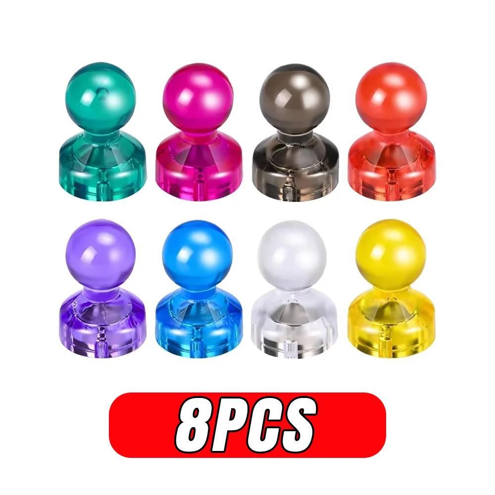 Colorful Magentic Pushpins Strong Magnet Fridge Push Pin Sticker Whiteboard Map Magnet Push Pin Home Office Supplies Wholesale