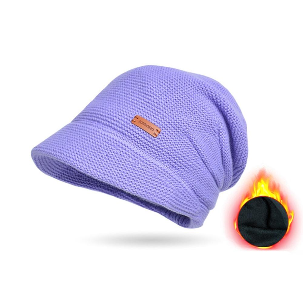 Ear Protection Knited Beanie Thickened Pile Cap Breathable Wool Pullover Hat  Winter Autumn