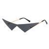 Triangular Rimless Hip Hop Sunglasses - Ultra-light and Stylish for Parties, Fashion Shows, and Street Fashion.