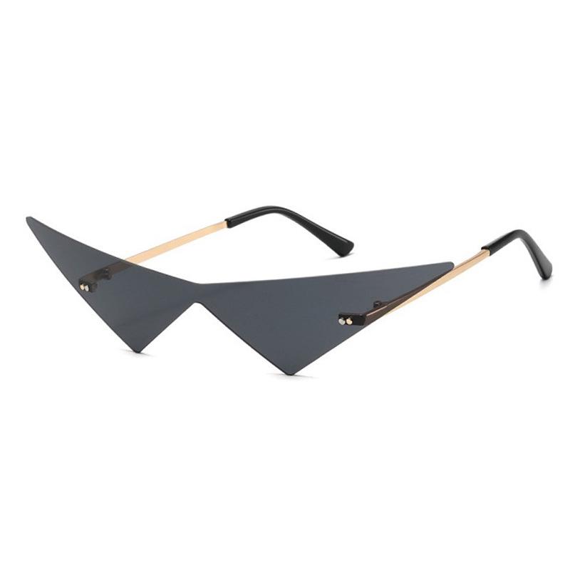 Triangular Rimless Hip Hop Sunglasses - Ultra-light and Stylish for Parties, Fashion Shows, and Street Fashion.