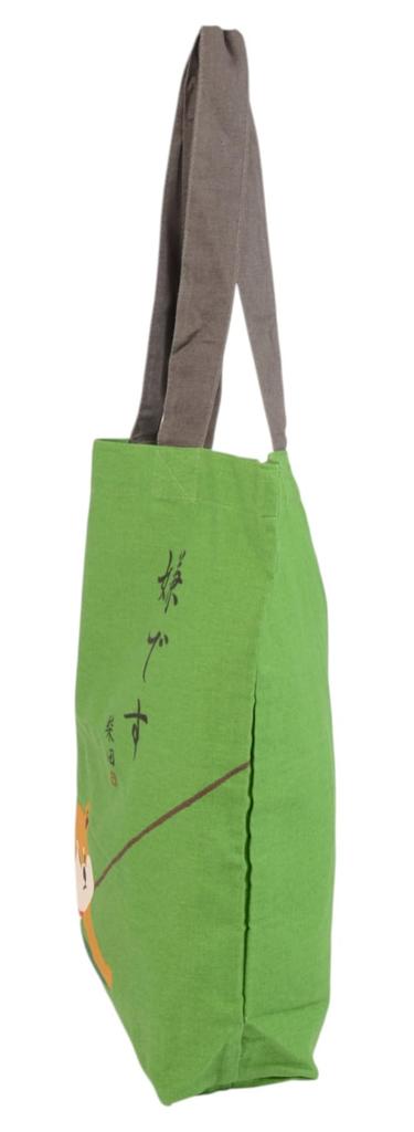 Friends Hill A4 Tote Bag, Iyaiya Shibata-san, Green [IS-284-136]