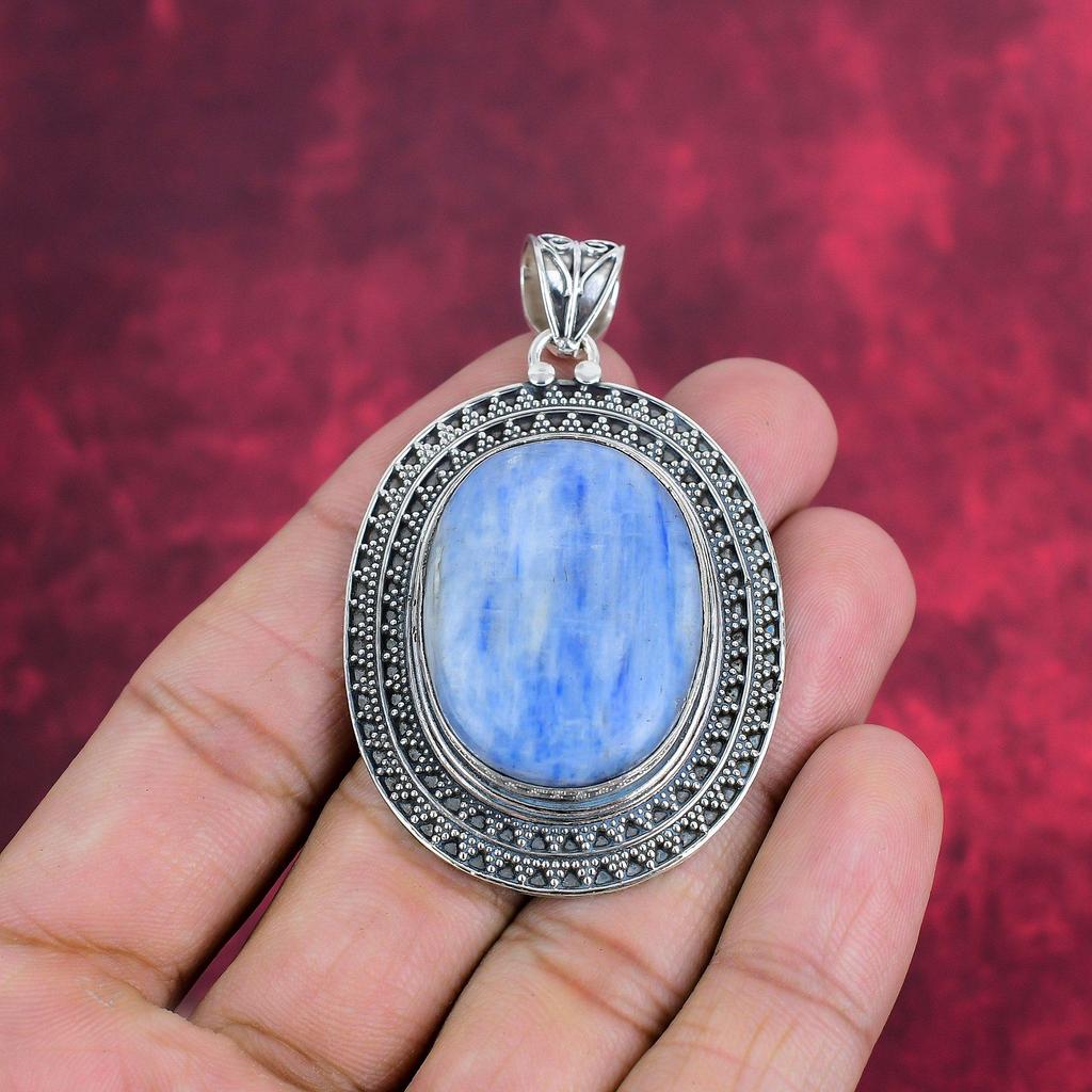 Kyanite 925 Solid Sterling Silver Pendant, Handmade Gemstone Pendant Jewelry, Gifts For Wife Brand New Pendant