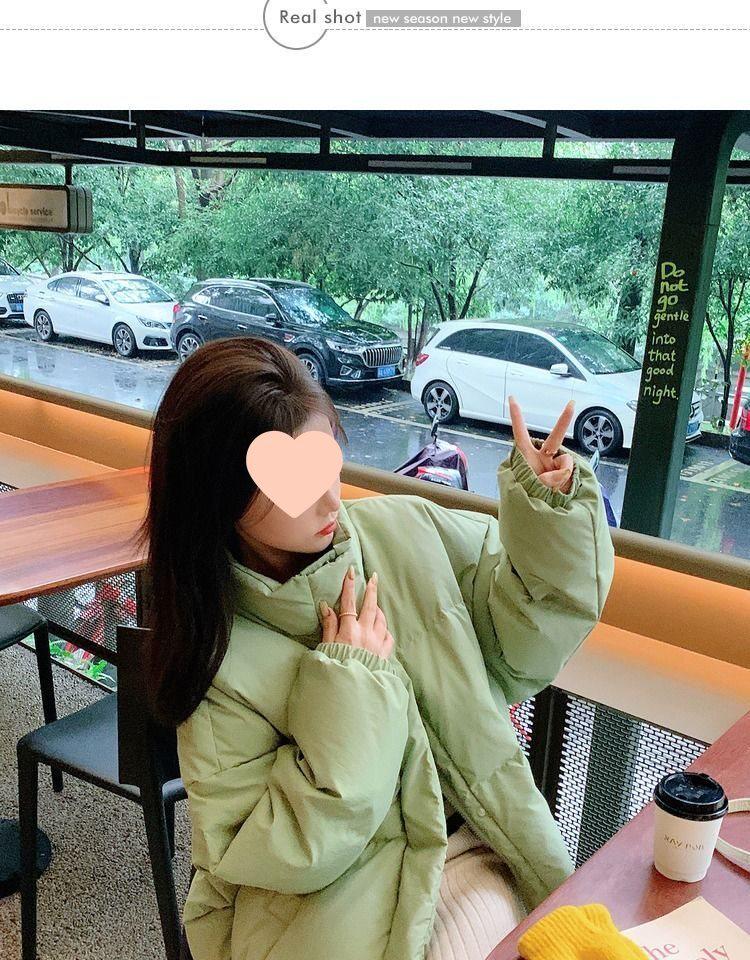 2024 Frühling/Sommer Damen Stehkragen Baumwolljacke - Locker, Dick, Warm, Kurze Oberbekleidung