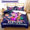3pcs Kpop Hunter4 pattern bedding set duvet cover set includes duvet cover &pillowcases, perfect all season bedroom decoration & gift