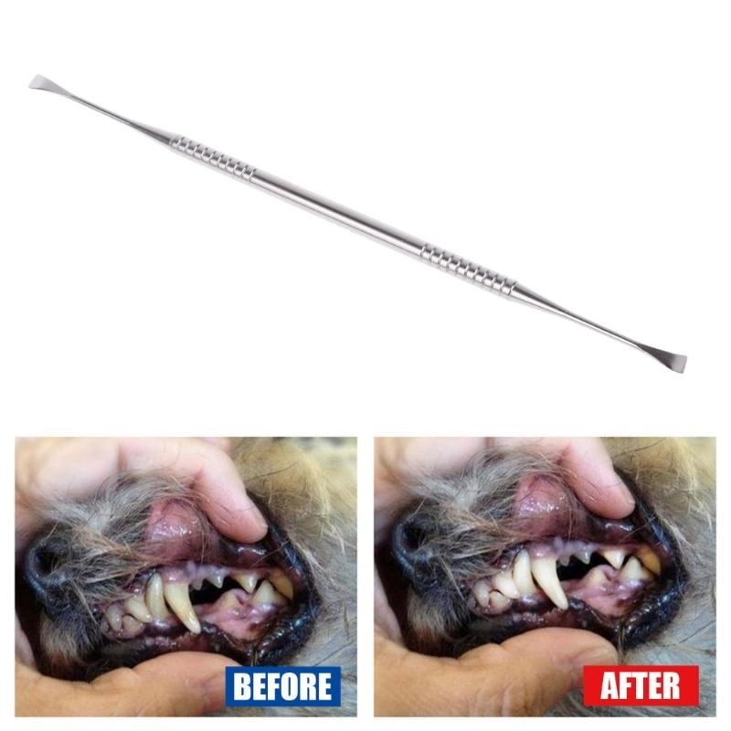 Pet Teeth Cleaning Tools 7 Inch Double for Head Tarter & Plaque Remover Tool Dental Tartar Calculus Plaque Remover 1