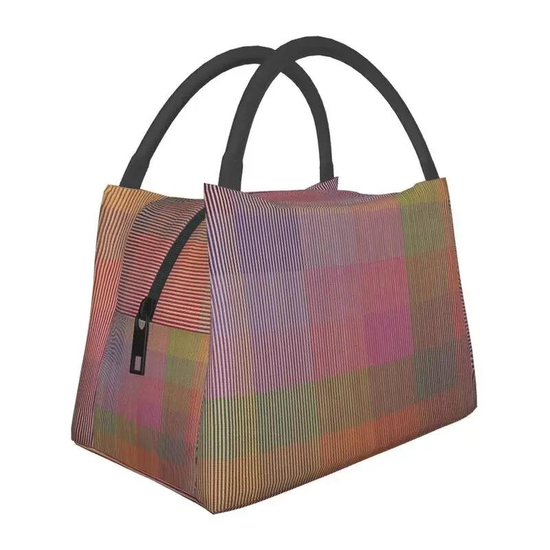 Maiquetia Venezuela Cruz Diez Thermal Insulated Lunch Bag Women Portable Lunch Container Office Outdoor Storage Meal Food Box