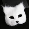 New Fox Long Hair Half Face Mask Halloween Makeup Ball Party Prop Liaozhai Little Fox Fairy Mask