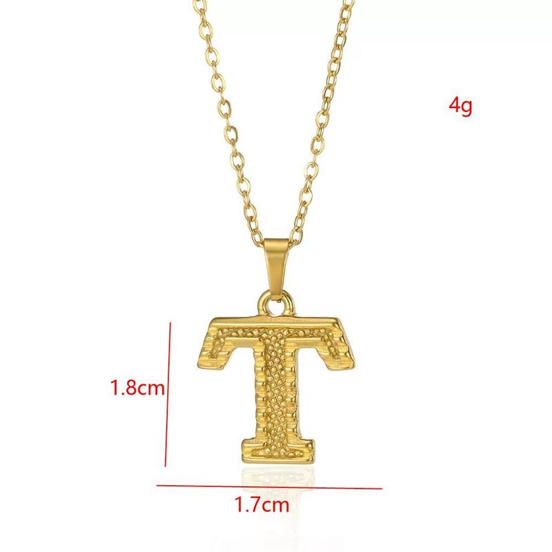 Stainless Steel Initial Necklaces For Women Men Gold Color Letter Necklace Pendant Jewelry Male Female Neck Chain Birthday Gift