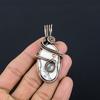 Howlite Pendant, 999 Copper Wire Wrapped Pendant Jewelry. Gift For Women Handmade Pendant Gemstone Jewelry