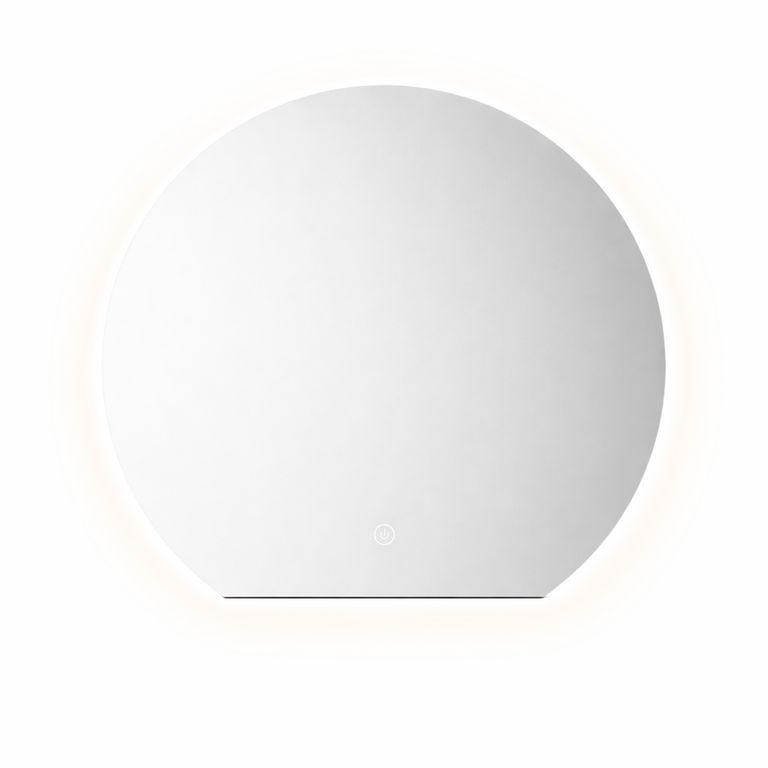 Aura round bathroom mirror WITH beveled bottom 72X80 CM LED lighting, heating mat