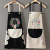 Custom Waterproof Washable Kitchen Apron with Logo, Neck-Hanging Style, Minimum Order of One.