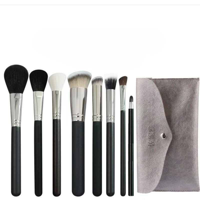 Loose Powder Brush, Foundation, Concealer Brush, Nose Shadow, Eye Shadow, Lip Brush, Contouring Highlighter Makeup Brush Set, Animal Hair Brush