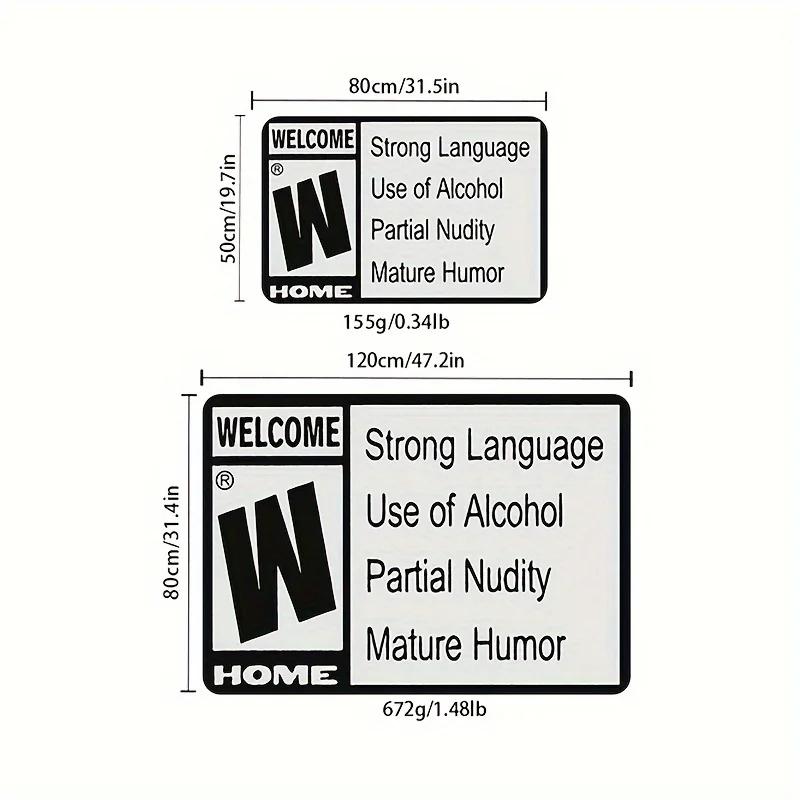 

VIKAMA Fun Letters Welcome Carpet Indoor Outdoor Comfortable Easy To Take Care Of Doormat Living Room Bedroom Decor Floor Mat 50x80cm