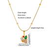 Irregular Gem Titanium Steel Necklace with 18K Gold Plating - Non-Fading, High-Grade Jewelry.
