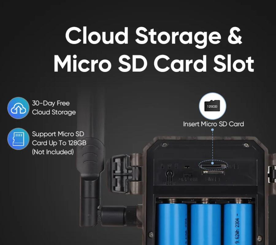 2025 Solar Jagd-Trailkamera 14MP 4G SIM-Karte IP66 Wasserdicht 2-Wege-Gespräch 20M PIR Bewegungserkennung Wildkamera IR Nachtsicht