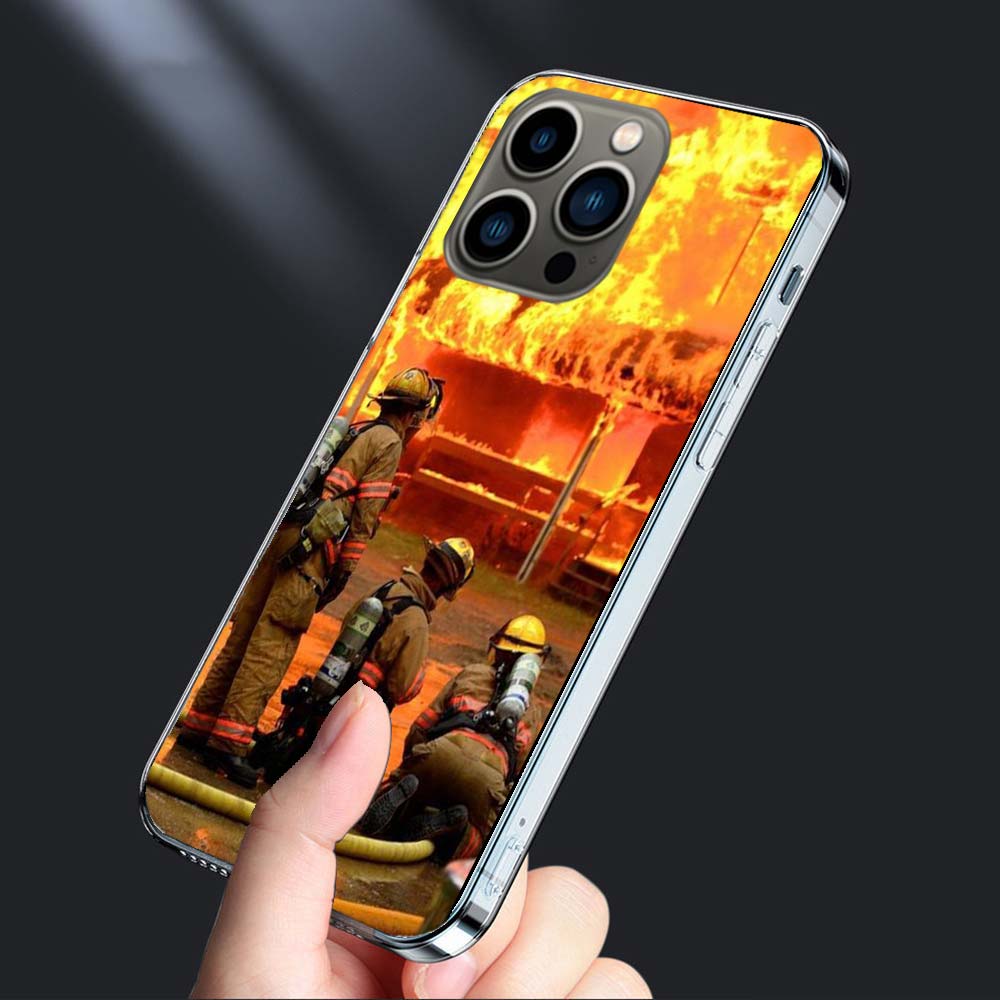 Firefighter Training Phone Case For Iphone 16E 15 Pro 14 Plus 17E 16 17 Pro Max Air 11 12 13 Mini Shockproof Capa Cute Cover