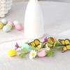 Easter Table Decor DIY Bouquet Stem Easter Egg Butterfly Decoration Artificial Plant Silk Floral Pick Plastic Iron Wire Frame