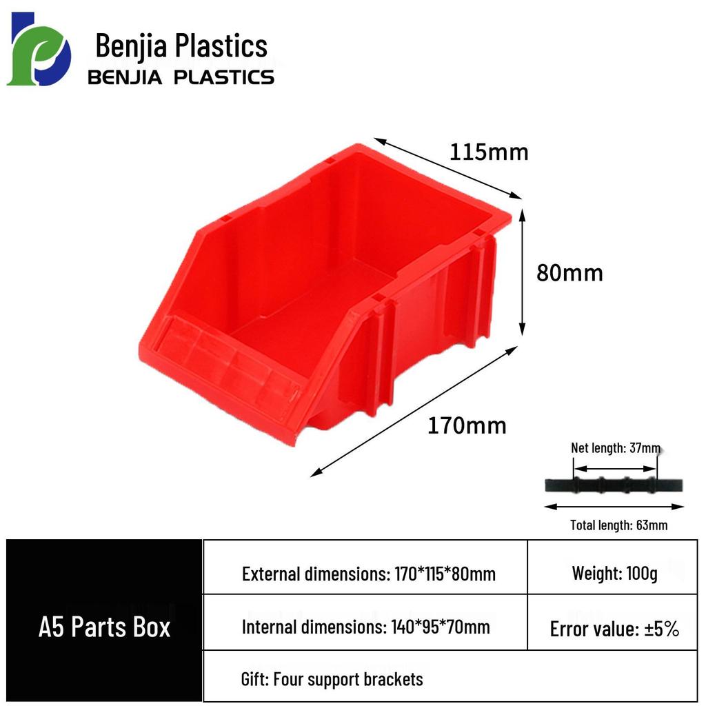 Large Wall-Mounted Plastic Screw Organizer with Compartments